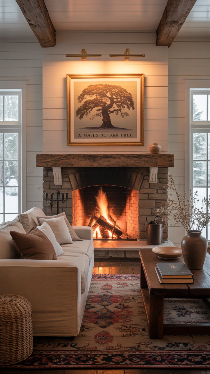 Cozy Fireplace Elegance