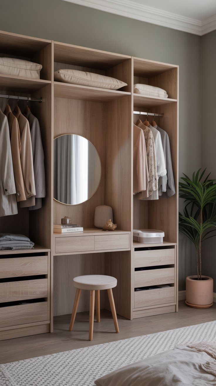 Scandinavian Style Bedroom Closet