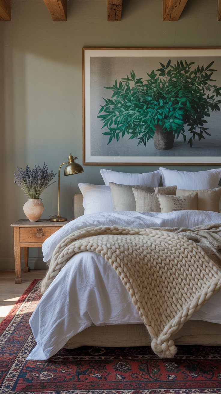Cozy bedroom with rustic charm