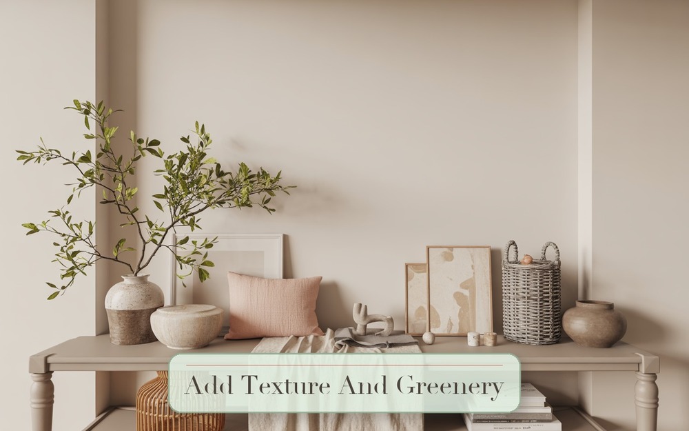 Step 5: Add Texture And Greenery console table styling image