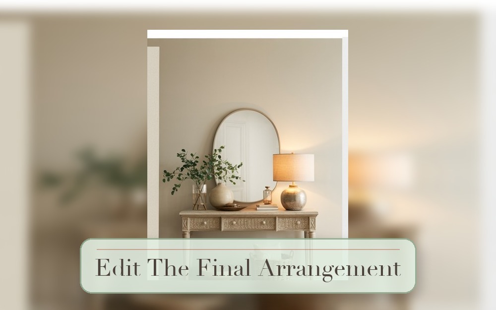 Step 6: Edit The Final Arrangement console table styling image