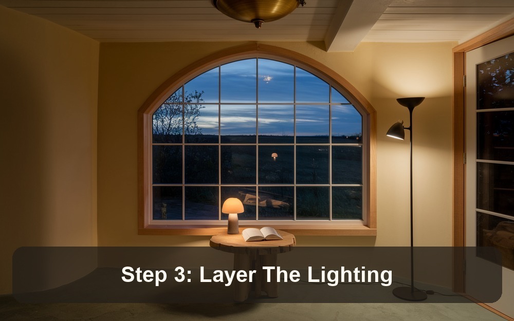 Step 3: Layer The Lighting for a cozy reading nook