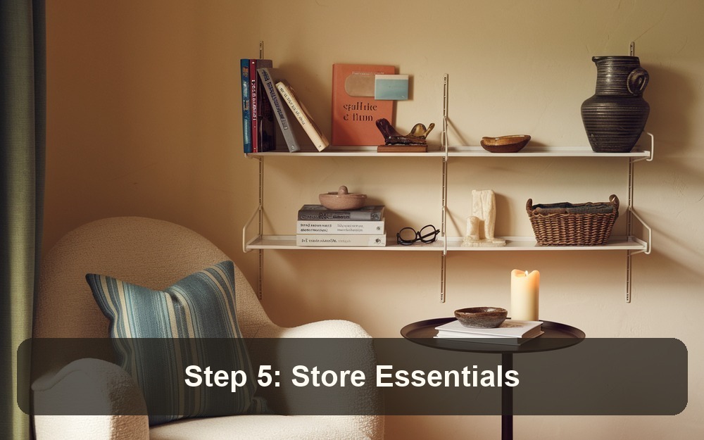 Step 5: Give Books And Essentials A Home for a cozy reading nook