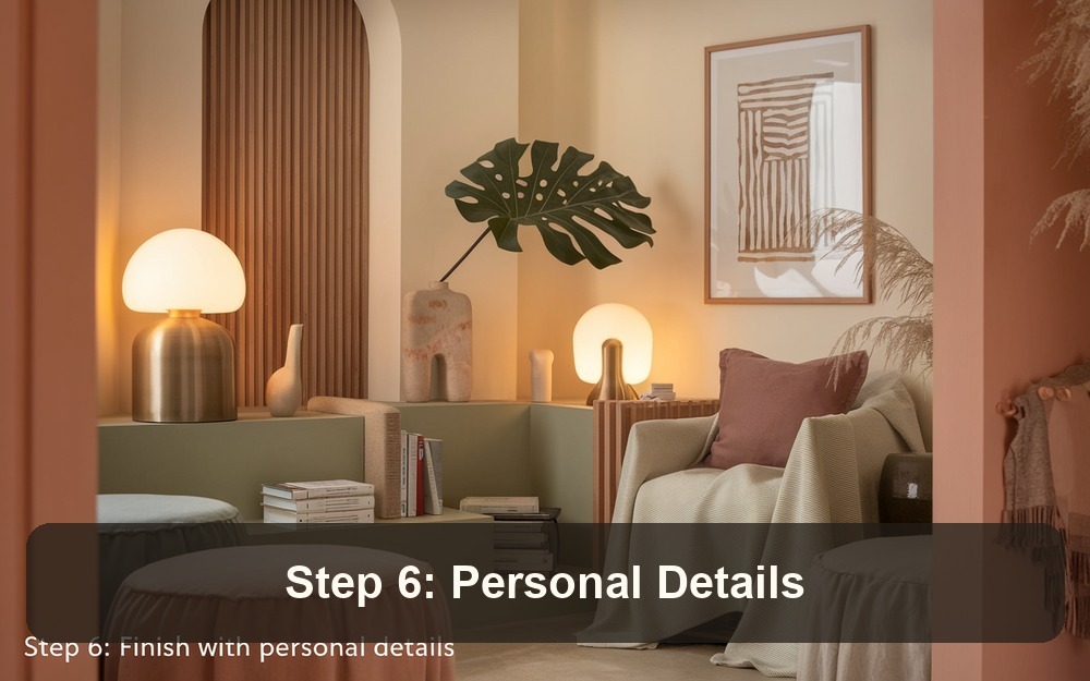 Step 6: Finish With Personal Details for a cozy reading nook