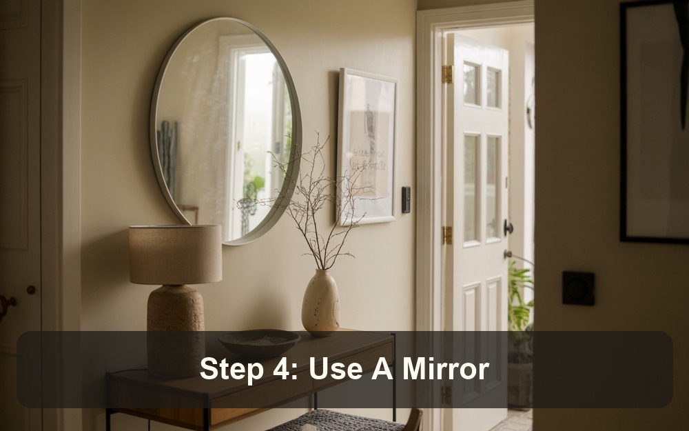 Step 4: Use A Mirror With Purpose entryway refresh tutorial image
